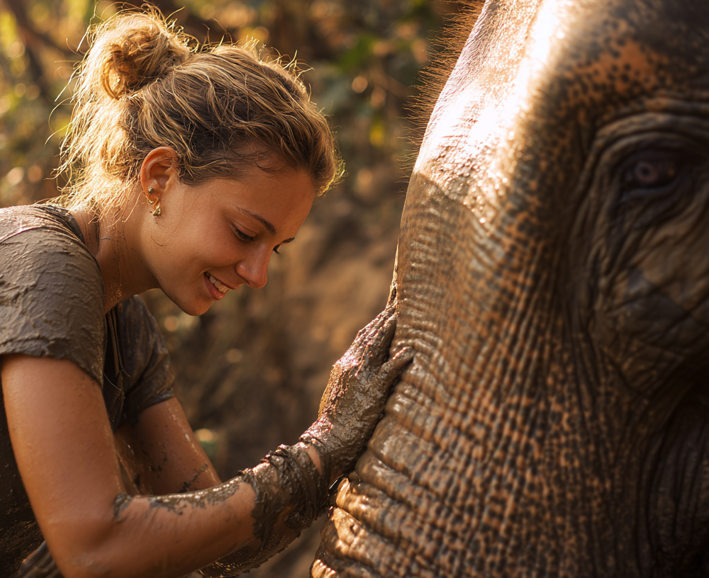 Phuket Tours Online Expat Run Phuket Tour Agency Phuket Tours Online A Young Woman Gently Rubbing Mud On A Rescued Ele C9de21be 49bf 4952 823a Eab7a4dc373a