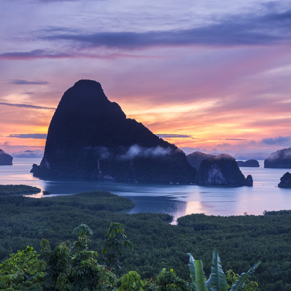 Phuket Tours Online Expat Run Phuket Tour Agency Scenic View Island Against Cloudy Sky Sunset