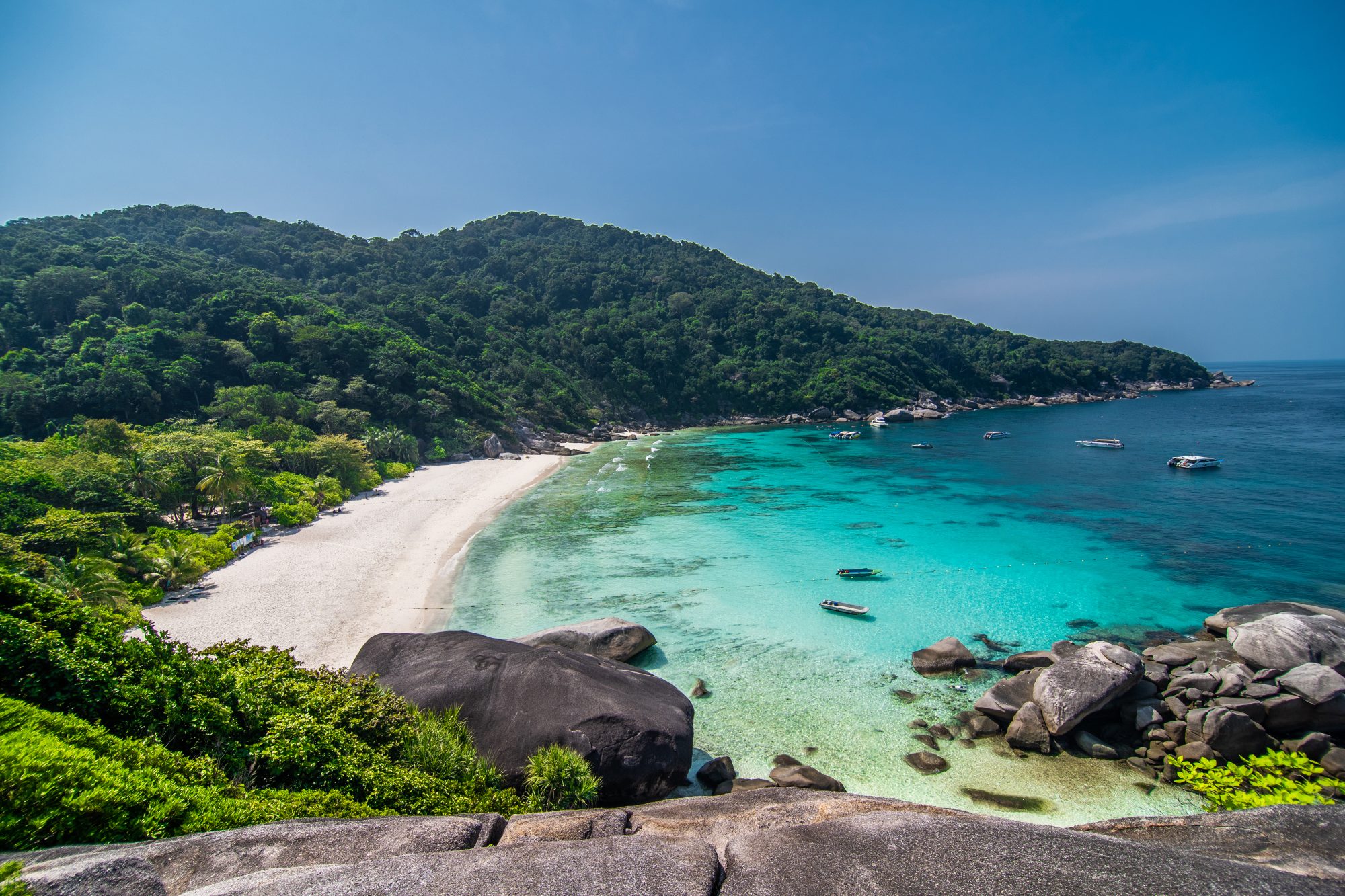 Phuket Tours Online Expat Run Phuket Tour Agency Tropical Beach At View Point Of Similan Islands, Andaman Sea, Thailand